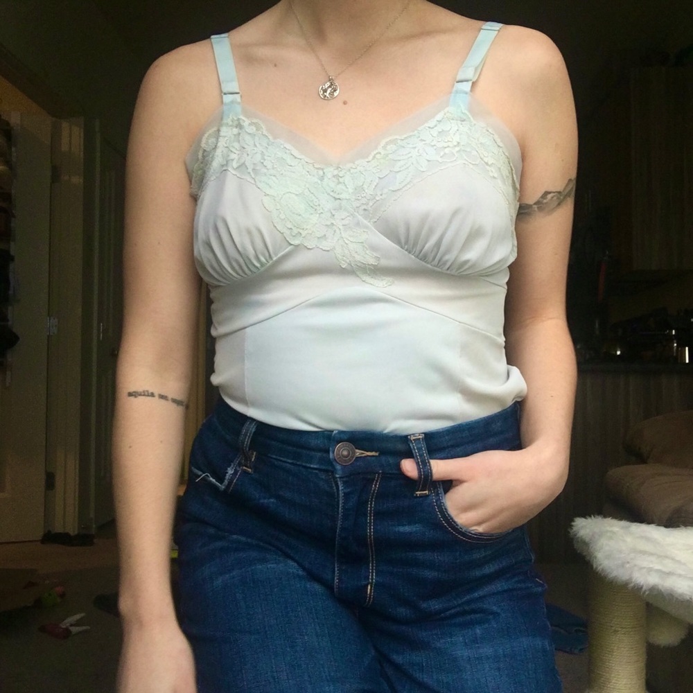 Baby blue lingerie top